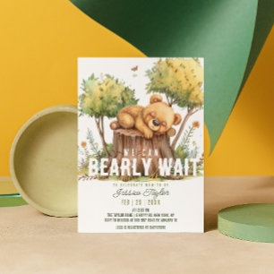 Invitation Nous pouvons attendre l'ours Baby shower de forêt 