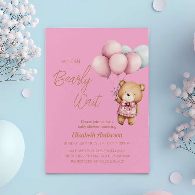 Invitation Nous pouvons attendre prématurément Baby shower -  (Créateur téléchargé)