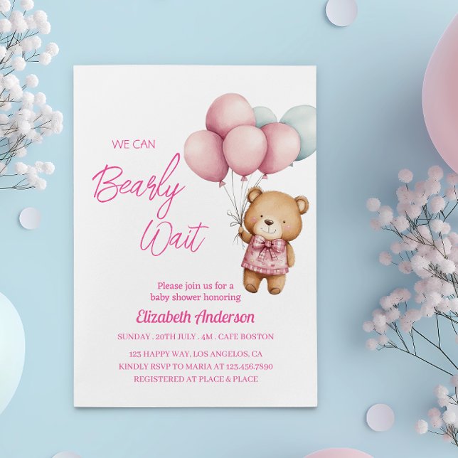 Invitation Nous pouvons attendre prématurément Baby shower -  (Créateur téléchargé)