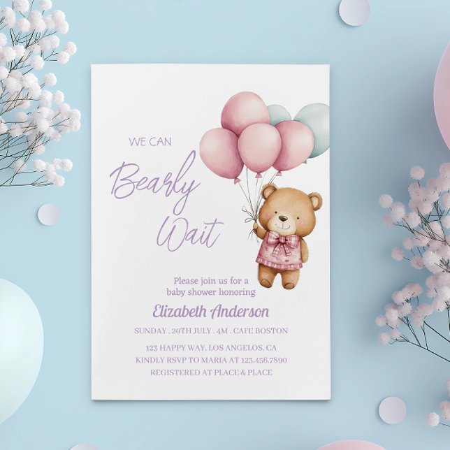 Invitation Nous pouvons attendre prématurément Baby shower -  (Créateur téléchargé)