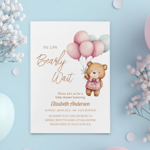 Invitation Nous pouvons attendre prématurément Baby shower -
