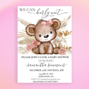 Invitation Nous pouvons attendre prématurément Baby shower Ou