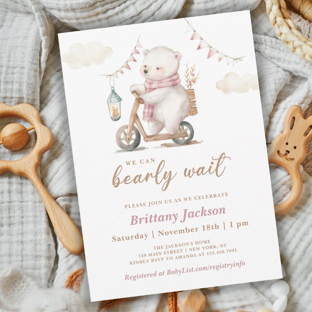 Invitation Nous pouvons attendre prématurément le Baby shower (Créateur téléchargé)