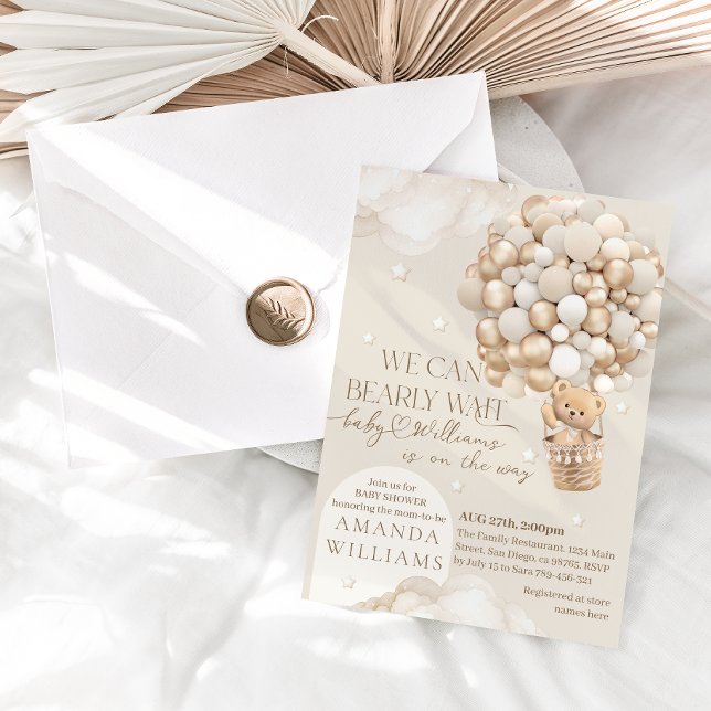 Invitation Nous pouvons attendre un Baby shower neutre pour l (Créateur téléchargé)