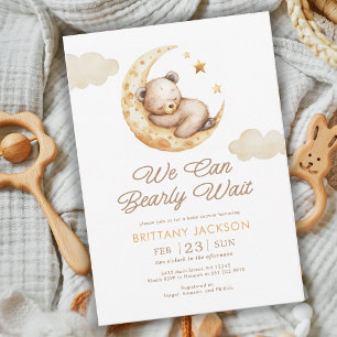 Invitation Nous pouvons attendre un Baby shower neutre pour l