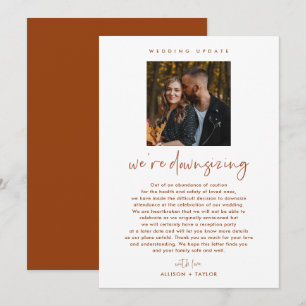 Invitation Nous réduisons la mise à jour Mariage Photo