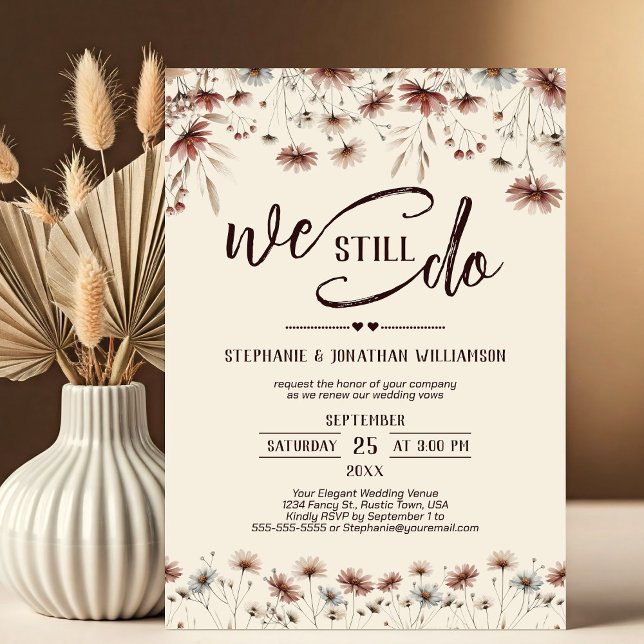 Invitation Nous renouvelons toujours nos vœux de mariage avec (Créateur téléchargé)