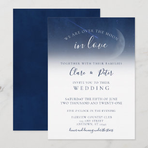 Invitation Nous sommes au-dessus de la lune Starry Mariage de