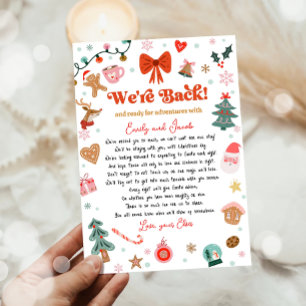 Invitation Nous sommes de retour Lettre d'arrivée de l'elfe d