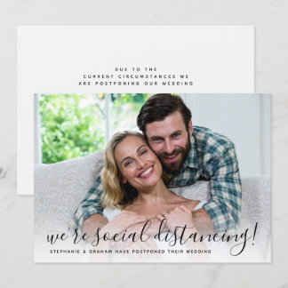 Invitation Nous sommes des photos de mariage reporté distanci