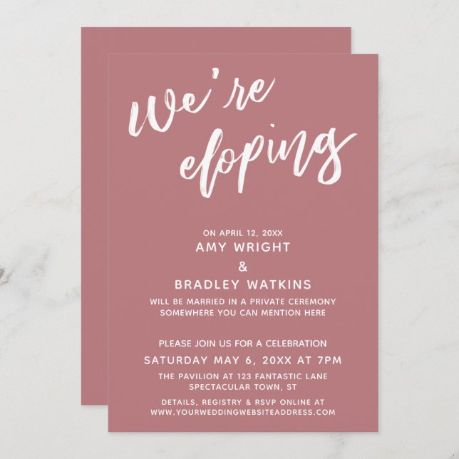 Invitation Nous sommes en train d'élaborer un script simple d (Devant / Derrière)