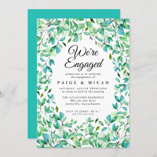 Invitation Nous sommes engagés Fiançailles Tropical Faire-par