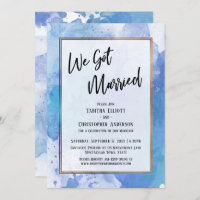 Nous sommes mariés Bordure dorée Abstrait Éclabous