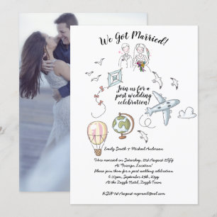 Invitation Nous sommes mariés - Cartons d'invitation pour la