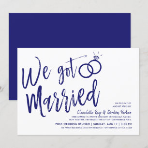 Invitation Nous sommes mariés   Déjeuner d'après mariage Deep