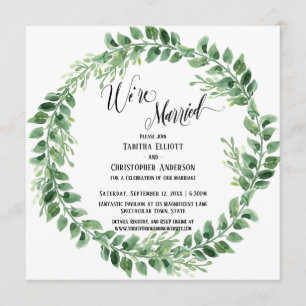 Invitation Nous sommes mariés Réception uniquement Couronne v