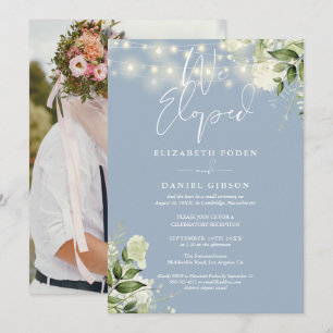 Invitation Nous sommes partis en cachette pour un mariage ave