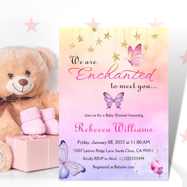 Invitation Nous sommes ravis de vous rencontrer Baby Shower P (Créateur téléchargé)