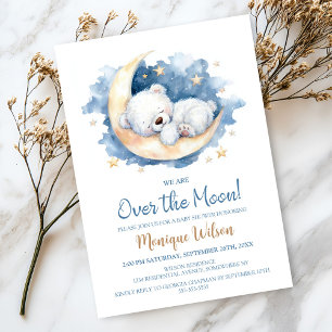Invitation Nous sommes ravis pour la naissance de l'ourson Te
