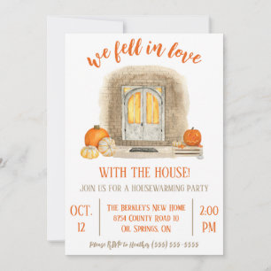Invitation Nous sommes tombés amoureux de la maison! Parti du