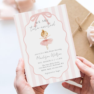 Invitation Nous sommes tutu excités Ballerine Ballet Baby Sho
