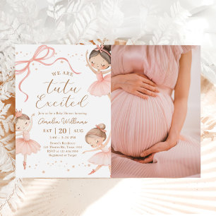 Invitation Nous sommes tutu excités Photo de Baby Shower de B