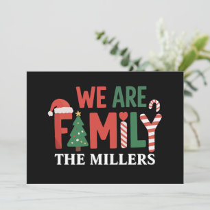 Invitation Nous sommes une famille personnalisée Noël Famille