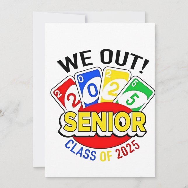 Invitation Nous Sortons Senior 2025 Gambling Game Graduation (Devant)