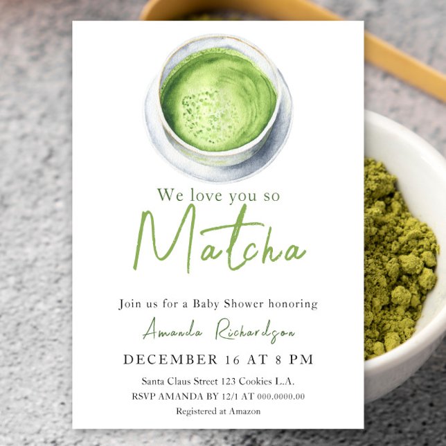 Invitation Nous t'aimons tellement Matcha Baby Shower (Créateur téléchargé)