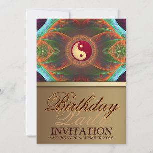 Invitation Nouveau Age Balance Fractal Art Anniversaire Invit