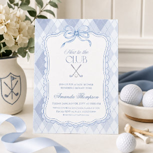 Invitation Nouveau au Club Golf Baby Shower