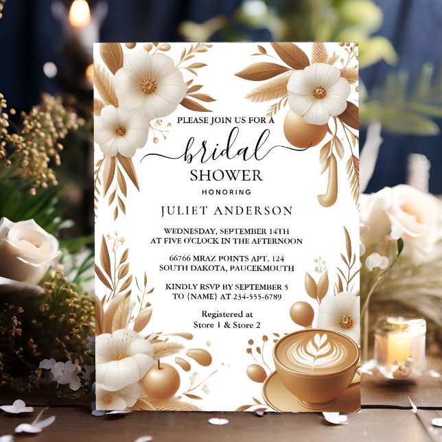 Invitation Nouveau café italien Sorrento Fête des mariées Déc (Créateur téléchargé)