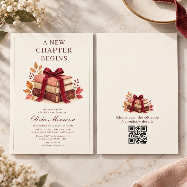 Invitation Nouveau Chapitre Commence Code QR Enterrement de V (Créateur téléchargé)