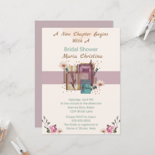 Invitation Nouveau Chapitre Commence Fête de Mariage