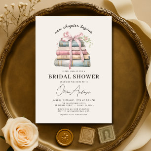 Invitation Nouveau chapitre commence Fête de mariage ruban ro
