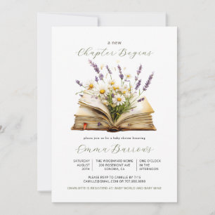 Invitation Nouveau Chapitre Commence Livre Fleurs Sauvages Ba