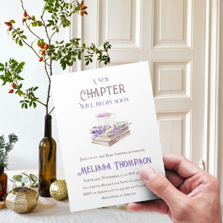 Invitation Nouveau chapitre Débuter Lavender Brunch Baby show
