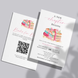 Invitation Nouveau chapitre Livre de demande de code QR pour 