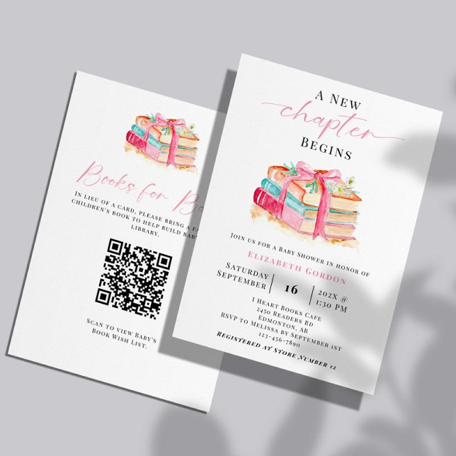 Invitation Nouveau chapitre Livre de demande de code QR pour  (Créateur téléchargé)