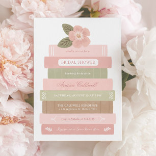 Invitation Nouveau Chapitre Livre Floral Enterrement de Vie d