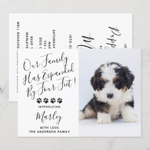 Invitation Nouveau chien animal de compagnie chiot douche