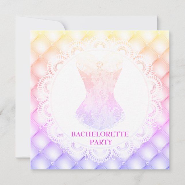 INVITATION NOUVEAU CORSET ROSE SPARKLE JOLIE DENRÉE DIAMONNE (Devant)