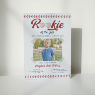 Invitation Nouveau de l'année Photo Baseball Anniversaire
