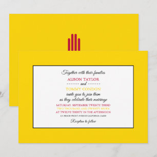 Invitation Nouveau drapeau mexicain, drapeau du Mariage du No