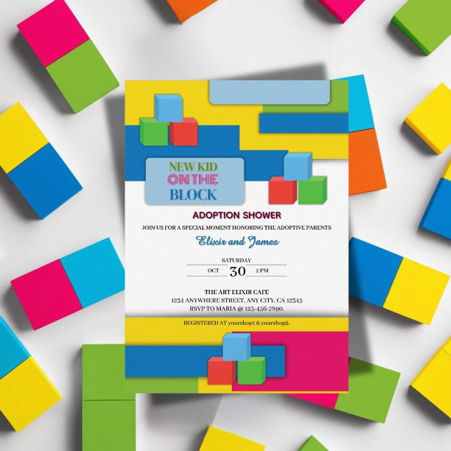 Invitation Nouveau Enfant Sur Le Baby shower D'Adoption Par B (Créateur téléchargé)