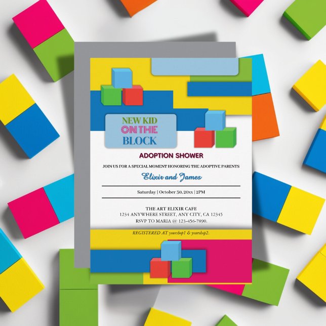 Invitation Nouveau Enfant Sur Le Baby shower D'Adoption Par B (Créateur téléchargé)