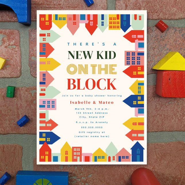 Invitation Nouveau Enfant Sur Le Baby shower Frontalier Des M (Créateur téléchargé)