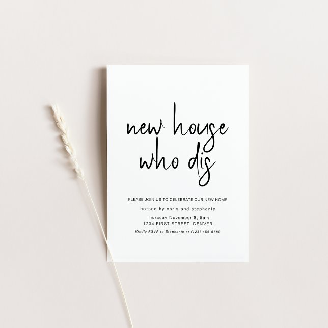 Invitation Nouveau foyer qui dit le ménage parti (Créateur téléchargé)