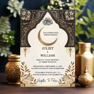 Invitation Nouveau Henna Islam Nikah Arab Walima Mariage musu