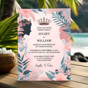 Invitation Nouveau Long Tulle Regal Royal Glam Blush Pink Mar